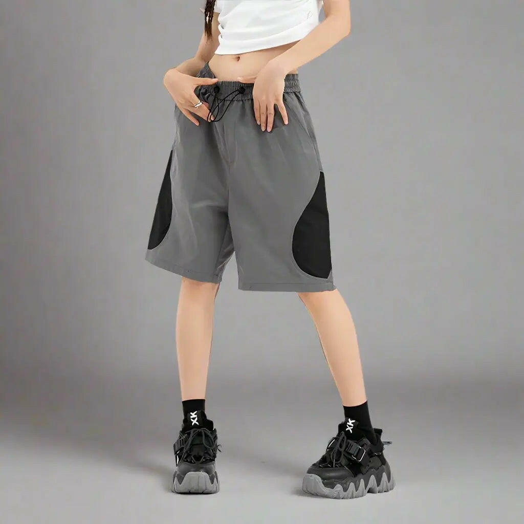 Unisex Relaxed Fit Contrast Panel Shorts Atlance