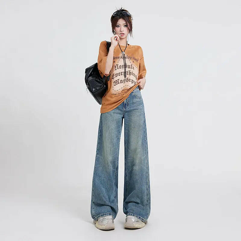 Women's High-Waisted Baggy Jeans Atlance