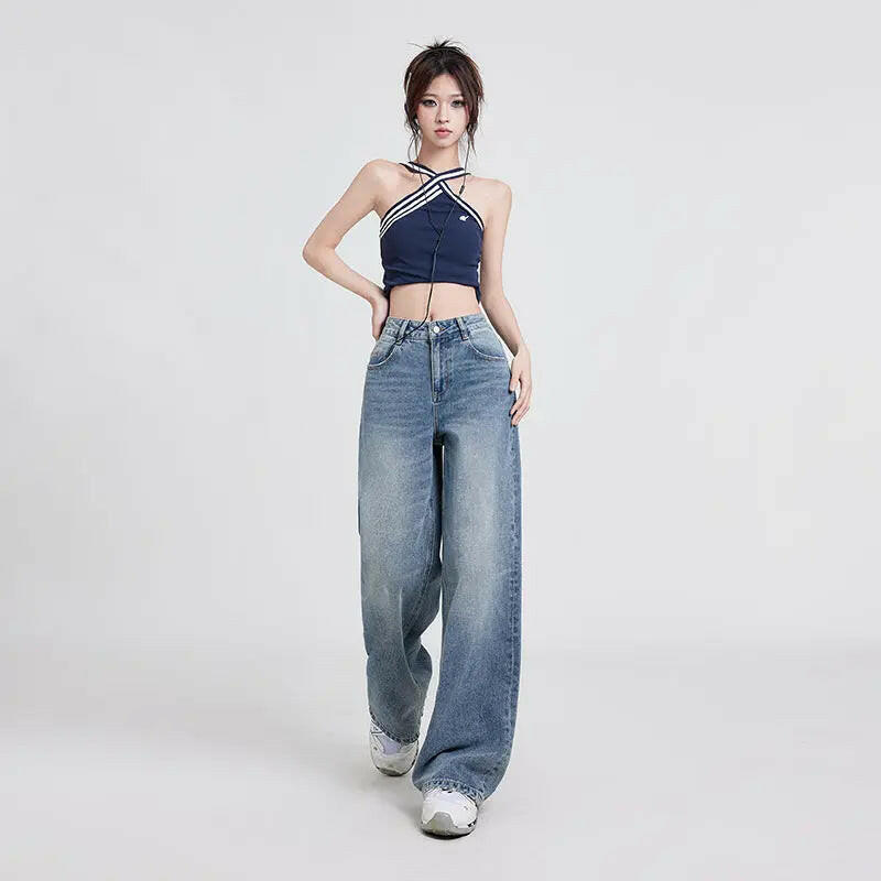 Women's High-Waisted Baggy Jeans Atlance