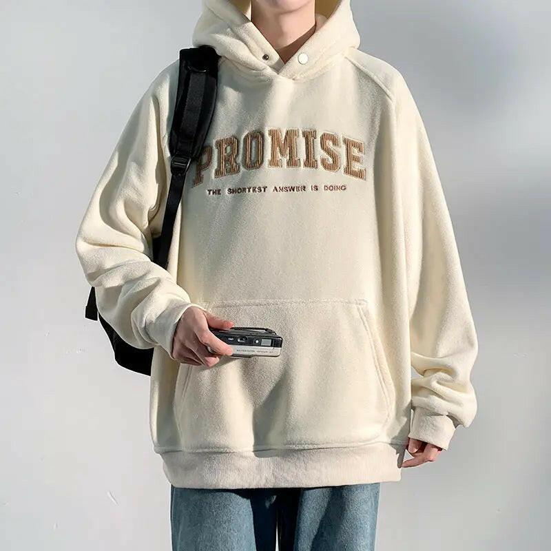 Men's Letter Printing Loose Pullover Hoodie Atlance