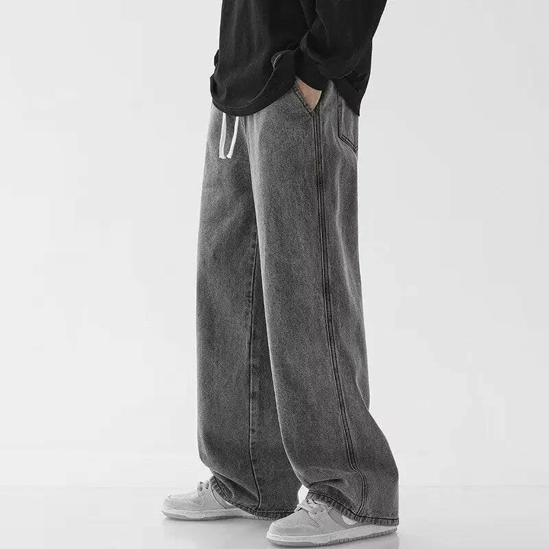 Men's Wide-Leg Straight-Fit Jeans Atlance