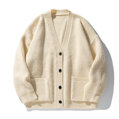 Men's Heavy Texture Cardigan Sweater