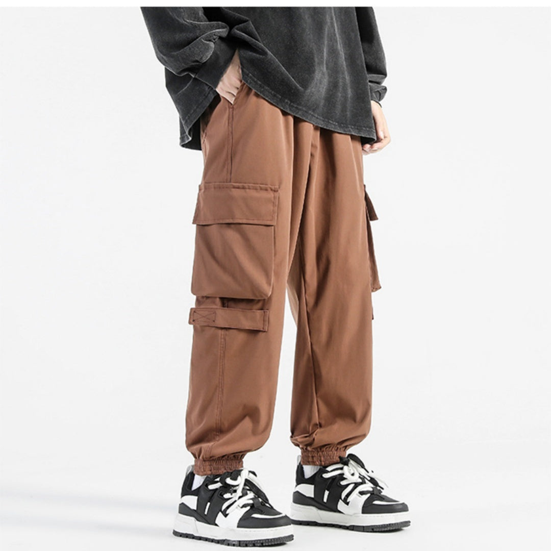 Men's Loose Ankle Banded Cargo Pants – No. 1528