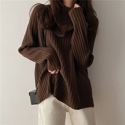 Women's Mock Neck Loose Sweater