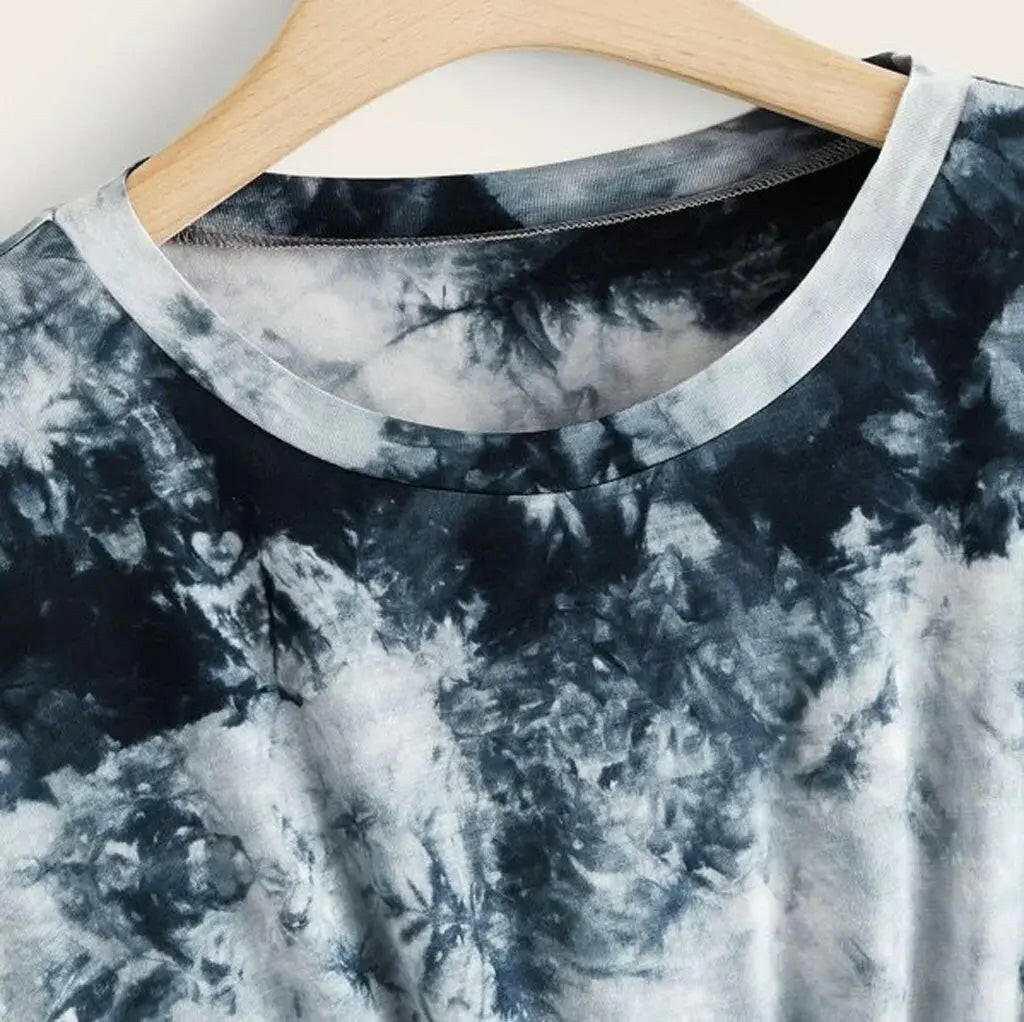 Women's Loose Tie-Dyed Cropped T-shirt Atlance