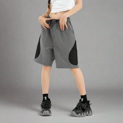 Unisex Relaxed Fit Contrast Panel Shorts Atlance