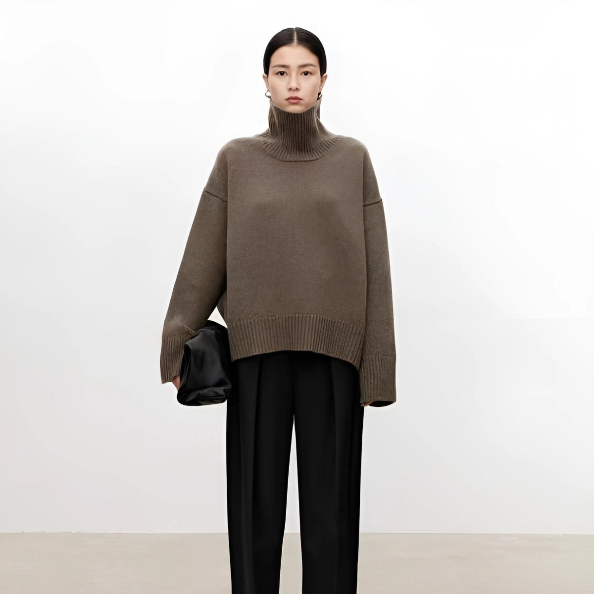 Women's Cashmere Loose Turtleneck Sweater