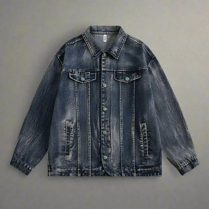 Women's Punk-Style Washed Denim Jacket Atlance