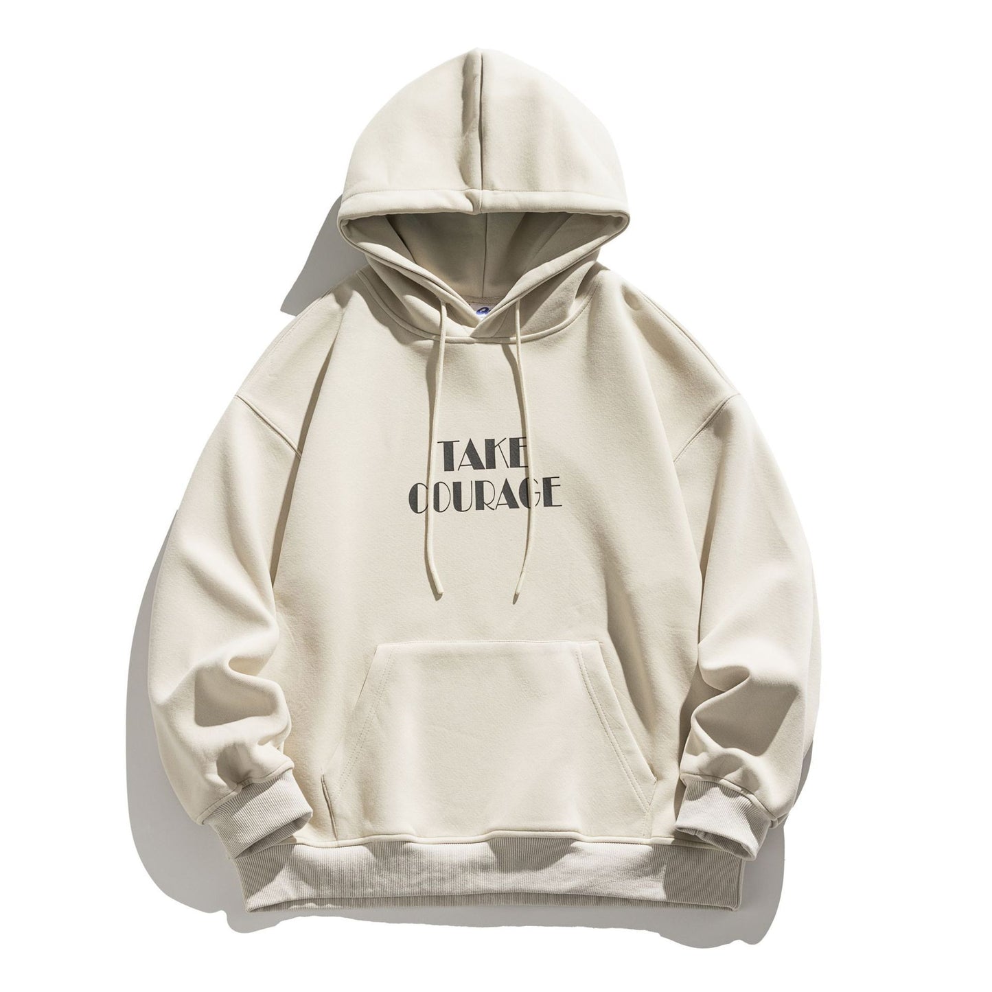 Men's Take Courage Letter Printing Loose Hoodie