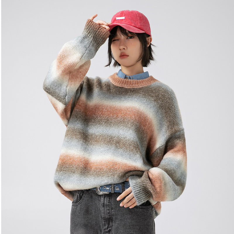 Gradient Round Neck Sweater – No. 1927