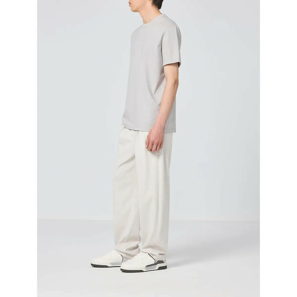 Men's Breezy Basic Solid Crewneck Tee ATLANCE