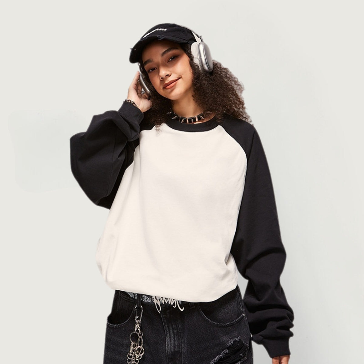 Long Raglan Sleeve Bottoming T-shirt