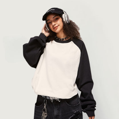 Long Raglan Sleeve Bottoming T-shirt