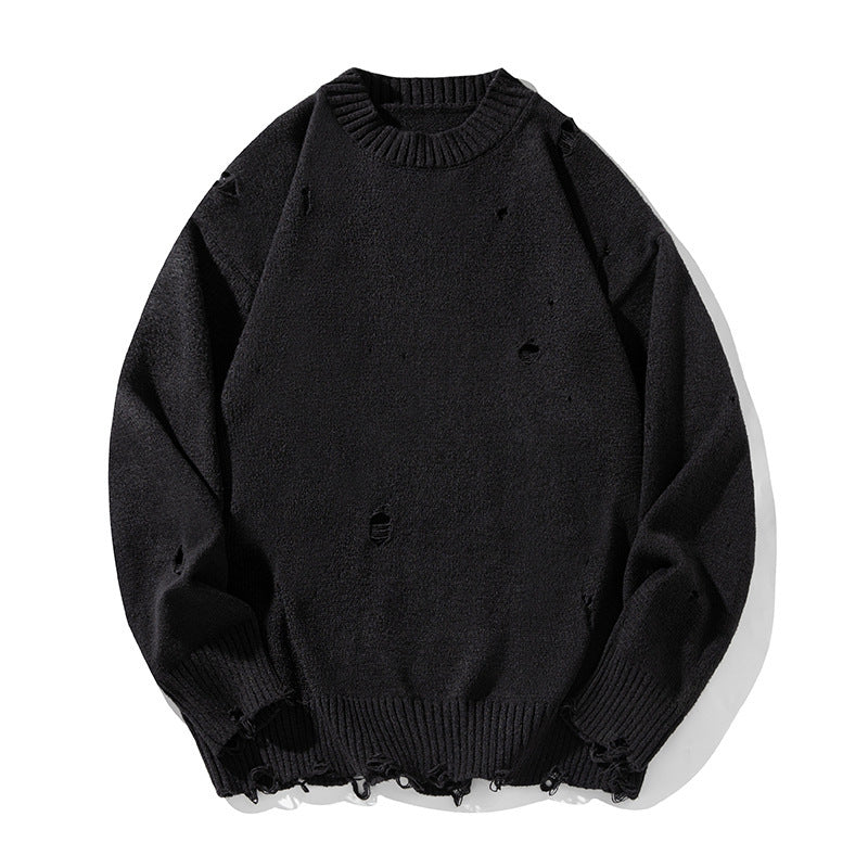 Irregular Hollow-out Distressed Sweater