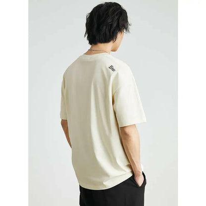 Men's Embroidered Loose Crew Neck T-shirt ATLANCE