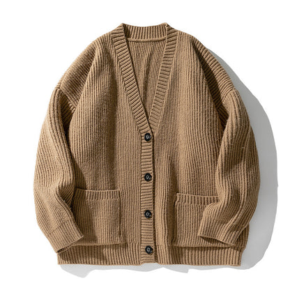 Men's Heavy Texture Cardigan Sweater