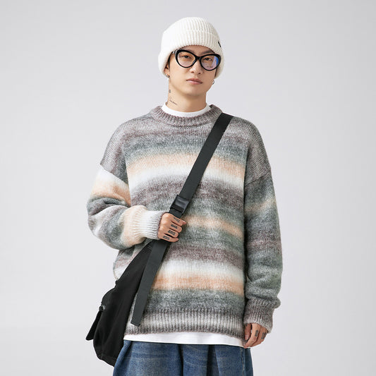 Gradient Round Neck Sweater – No. 1927