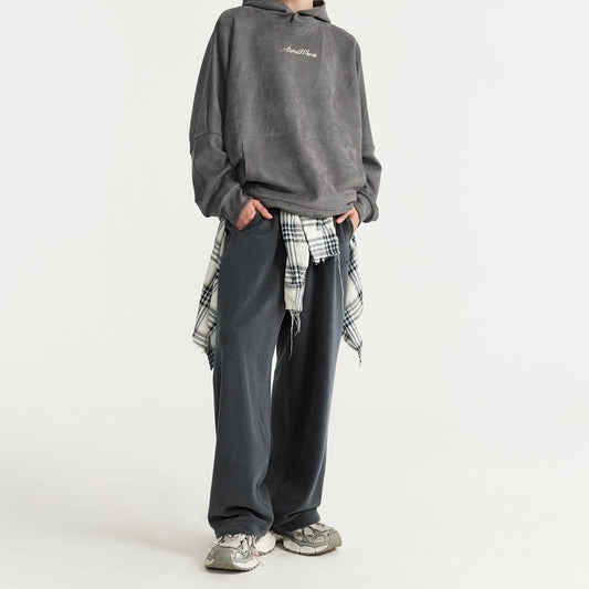 Double-sided Polar Fleece Wide-leg Sweatpants