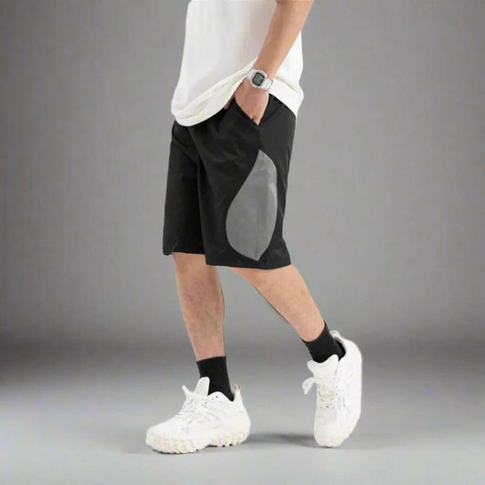 Unisex Relaxed Fit Contrast Panel Shorts Atlance