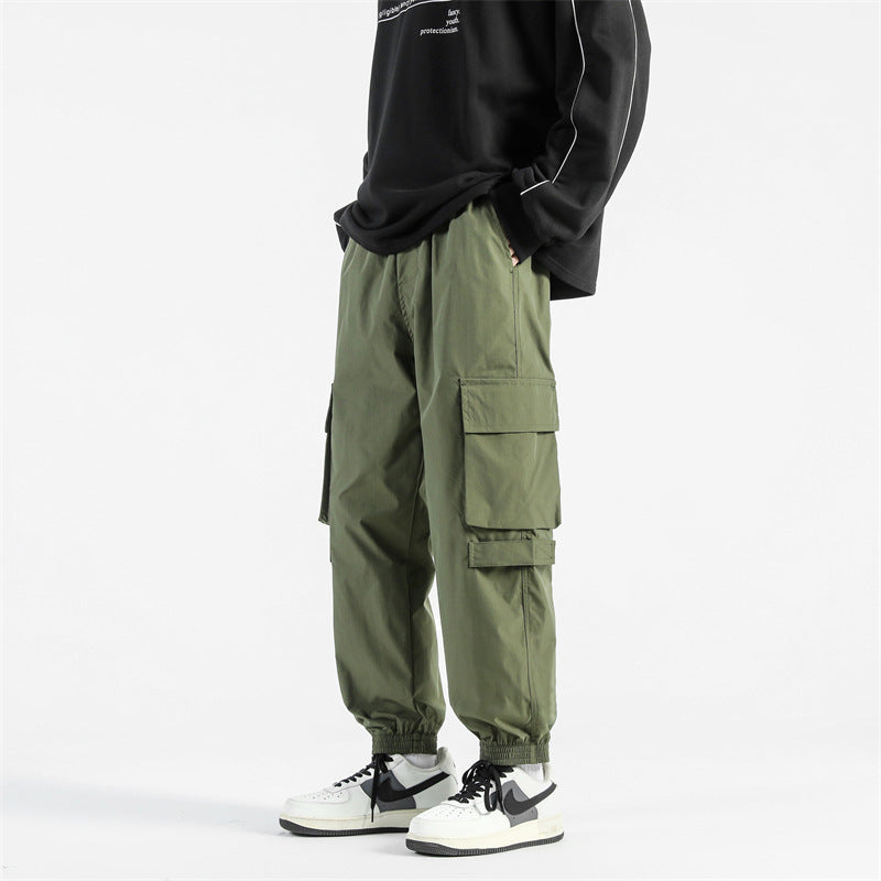 Men's Loose Ankle Banded Cargo Pants – No. 1528