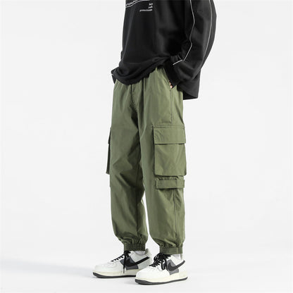 Men's Loose Ankle Banded Cargo Pants – No. 1528