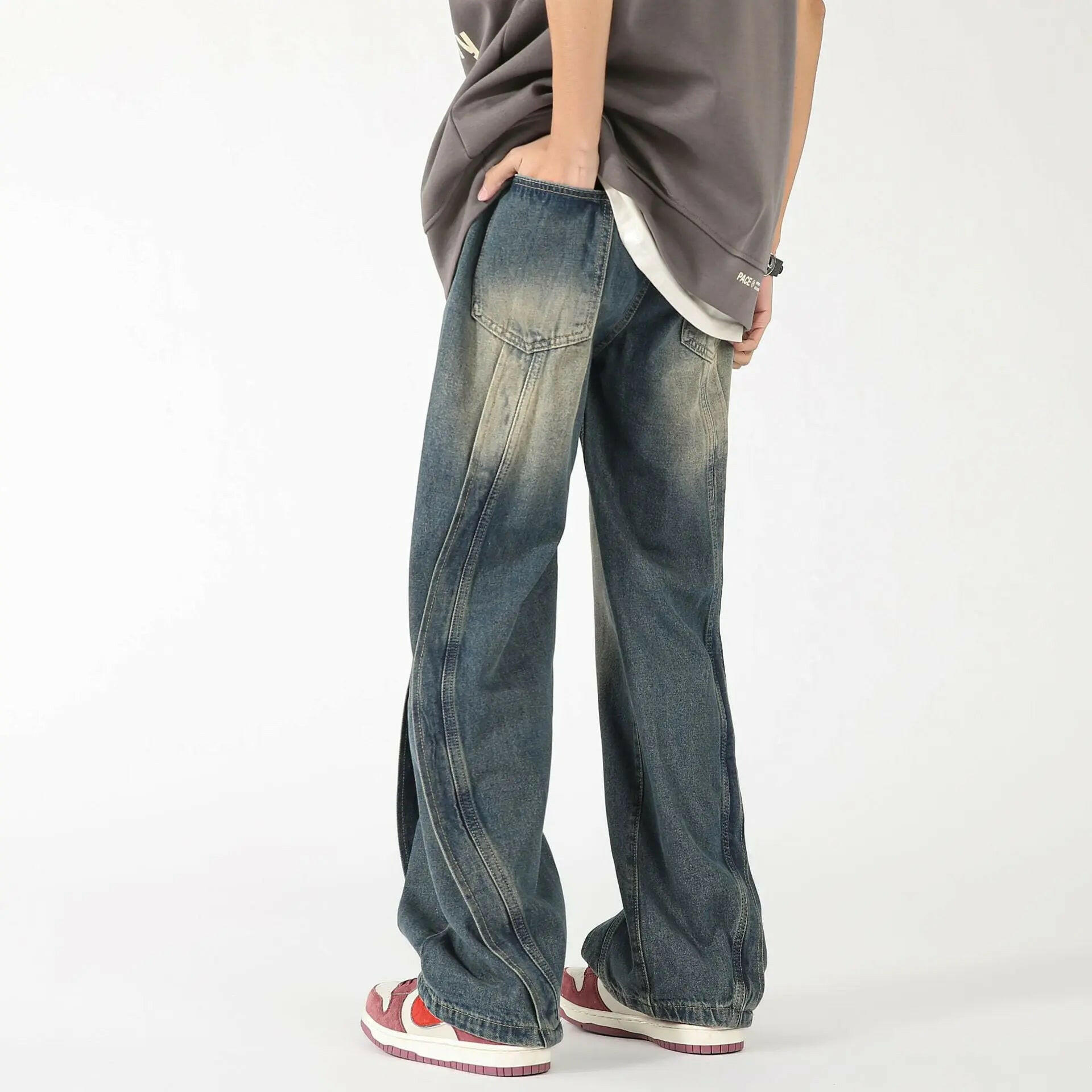 Men's Straight-Legged Premium Stitching Jeans Atlance