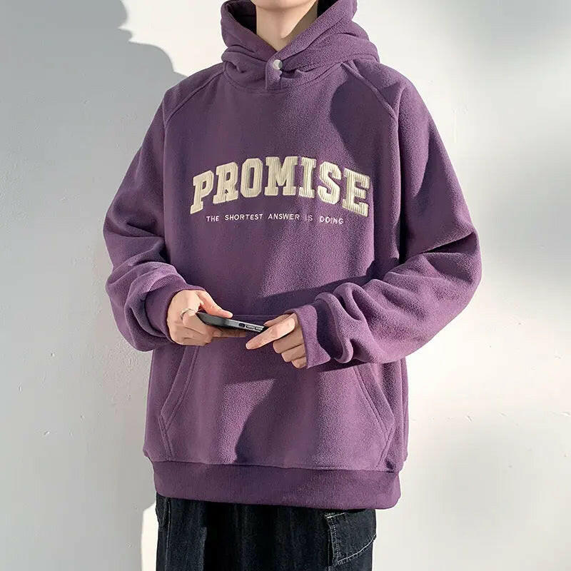 Men's Letter Printing Loose Pullover Hoodie Atlance