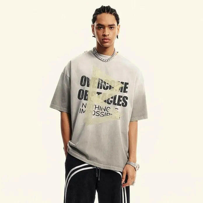 Men's Washed Loose-Fit Graphic Tee Atlance